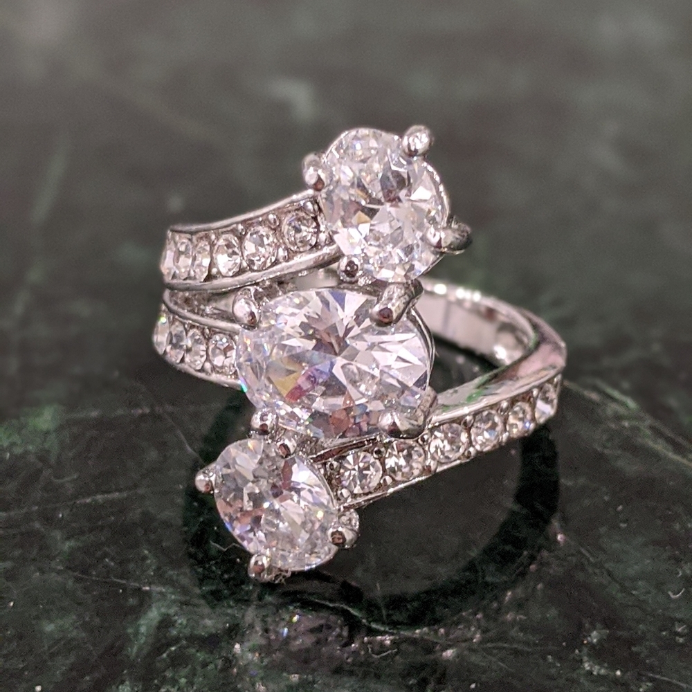Gorgeous Triple-Sparkling Ring